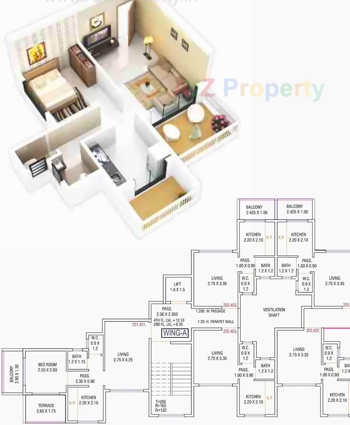 Layout of real estate project Shanti Harmony located at Vakadi, Raigarh, Maharashtra