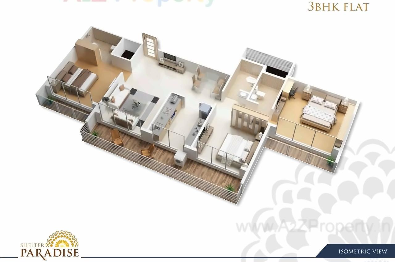 Layout of real estate project Shelter Paradise located at Kharghar, Raigarh, Maharashtra