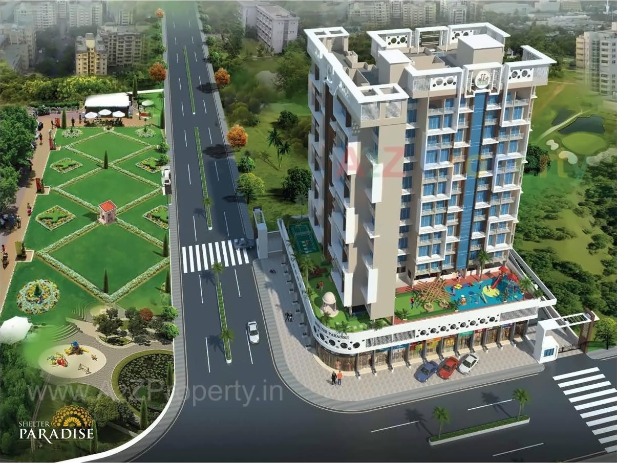 3D Elevation of real estate project Shelter Paradise located at Kharghar, Raigarh, Maharashtra