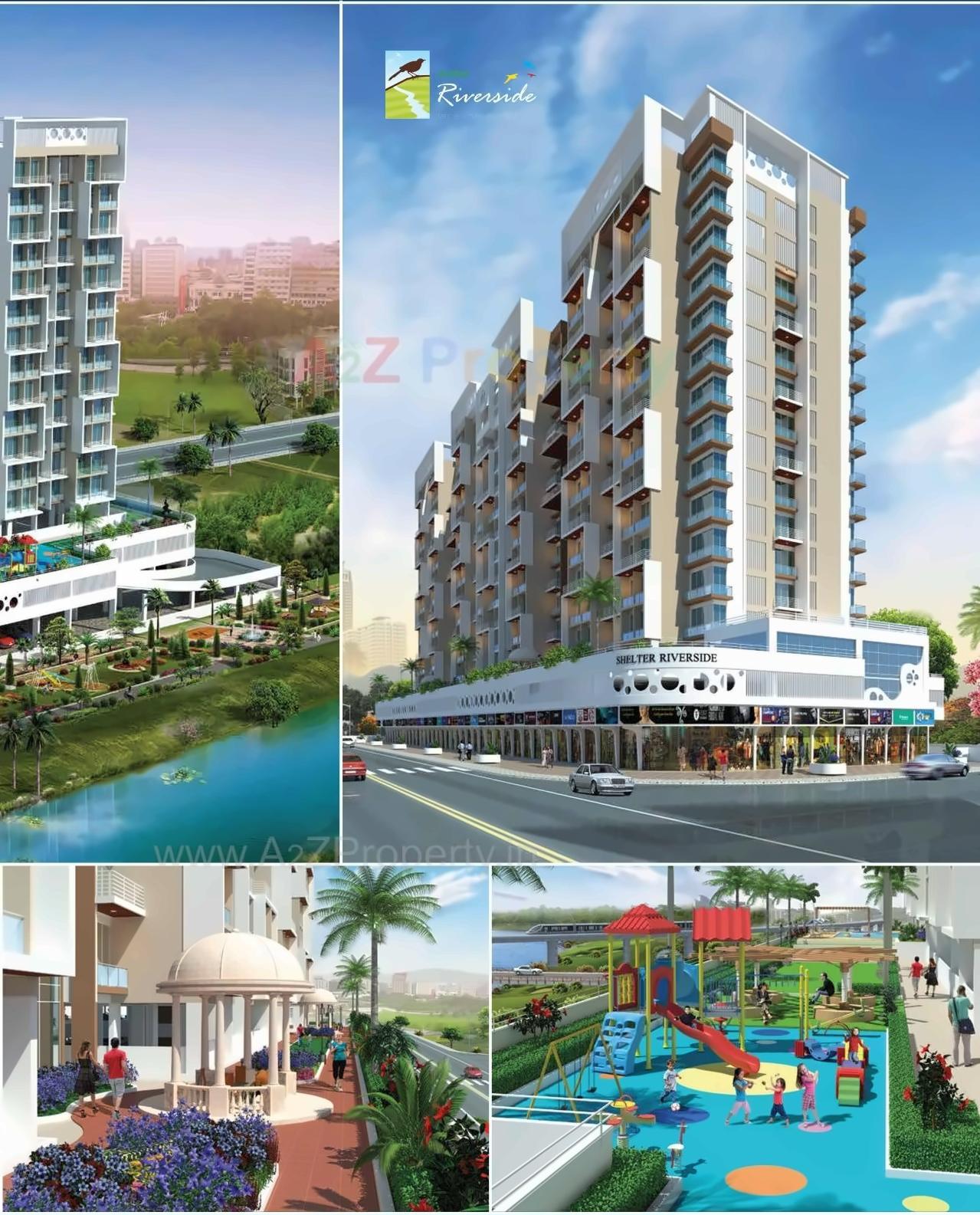 3D Elevation of real estate project Shelter Riverside located at Taloje-panchnad-, Raigarh, Maharashtra