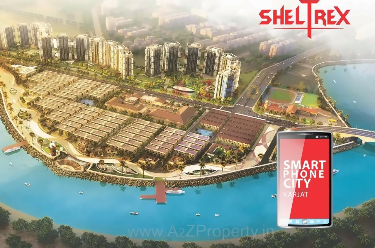 3D Elevation of real estate project Sheltrex Smart Phone City Project located at Karjat, Raigarh, Maharashtra
