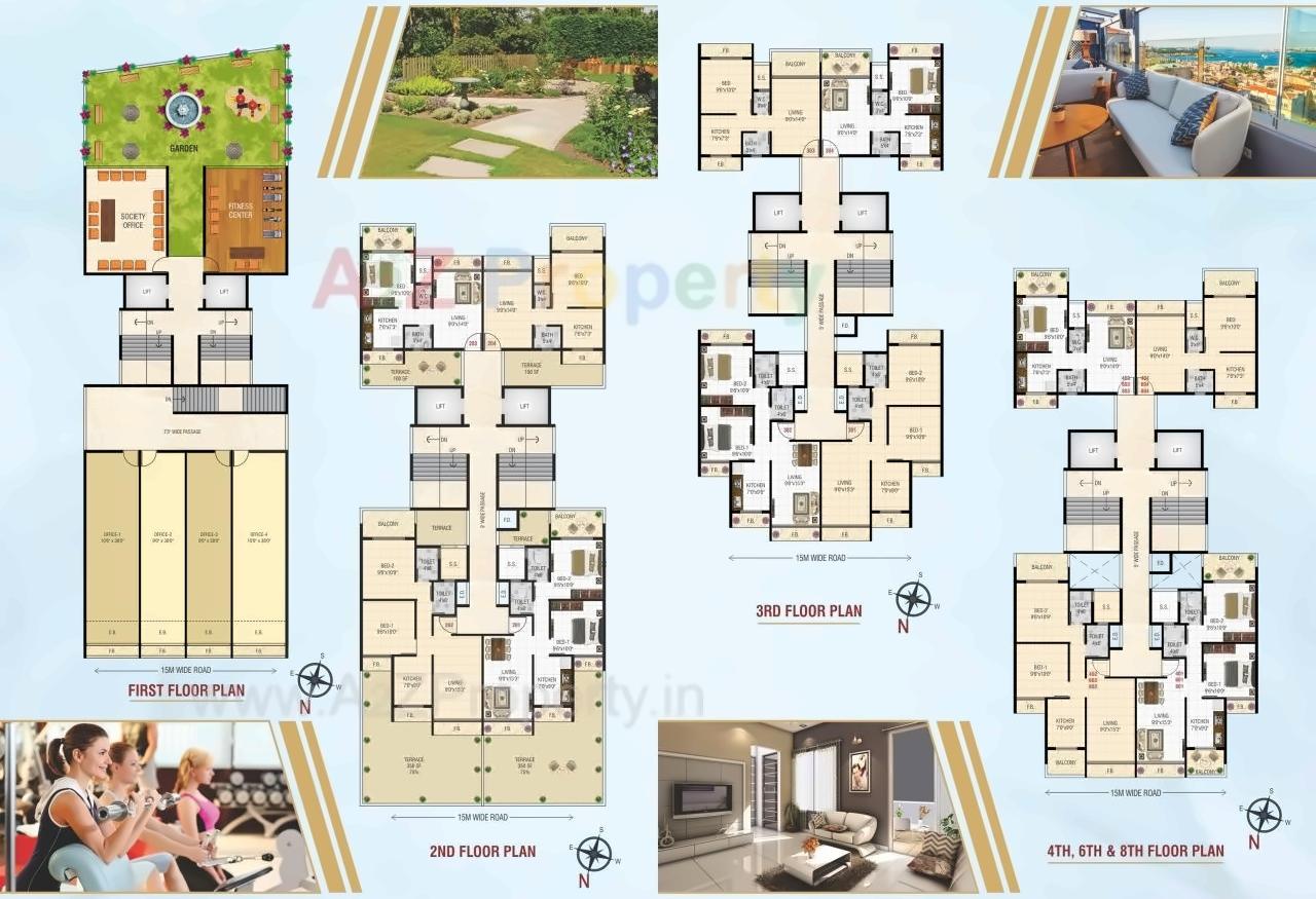 Layout of real estate project Shiv Arcade located at Bokadvira, Raigarh, Maharashtra