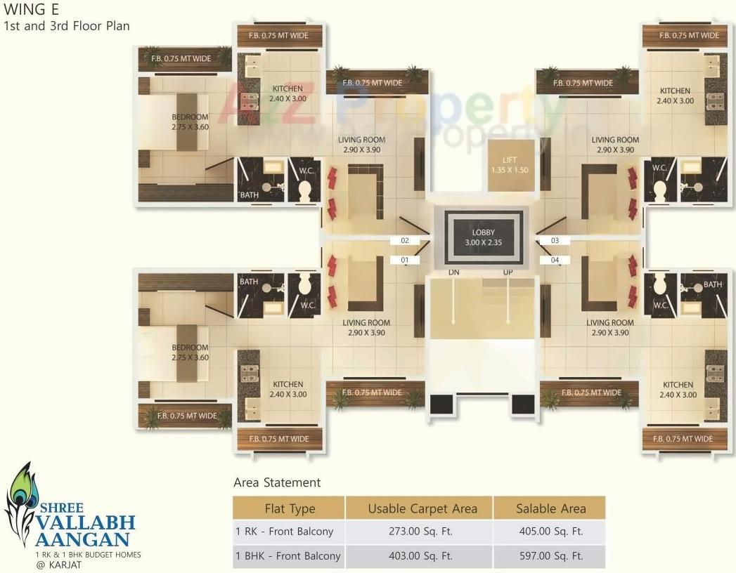 Layout of real estate project Shree Vallabh Aangan located at Deulwadi, Raigarh, Maharashtra