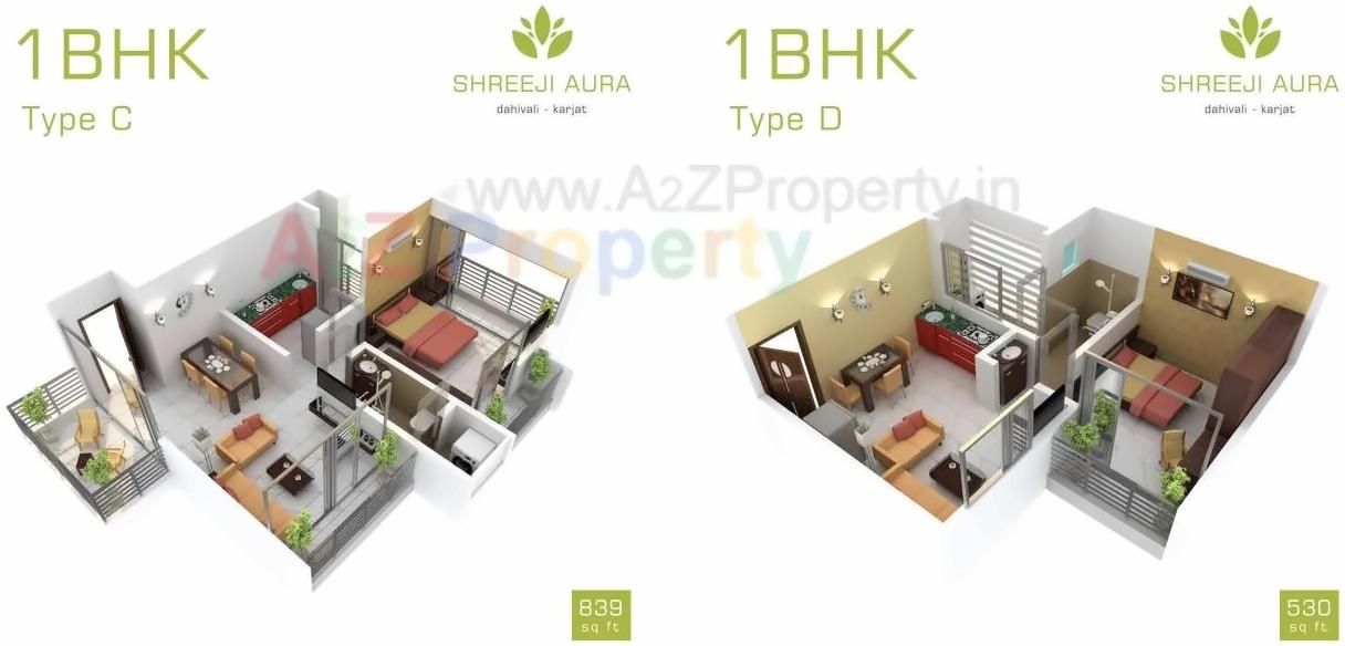 Layout of real estate project Shreeji Aura located at Dahiwali-t-waredi, Raigarh, Maharashtra