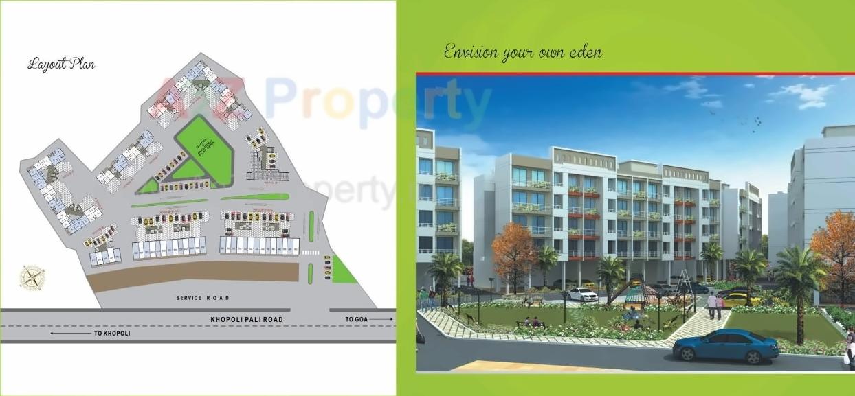 3D Elevation of real estate project Shubham Residency located at Pali, Raigarh, Maharashtra