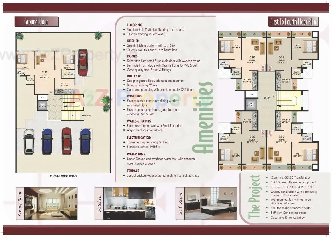 Layout of real estate project Siddhivinayak Jewel located at Ulawe, Raigarh, Maharashtra