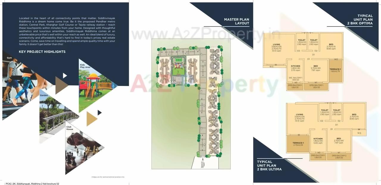 Layout of real estate project Siddhivinayak Riddhima located at Koyana-velhe, Raigarh, Maharashtra