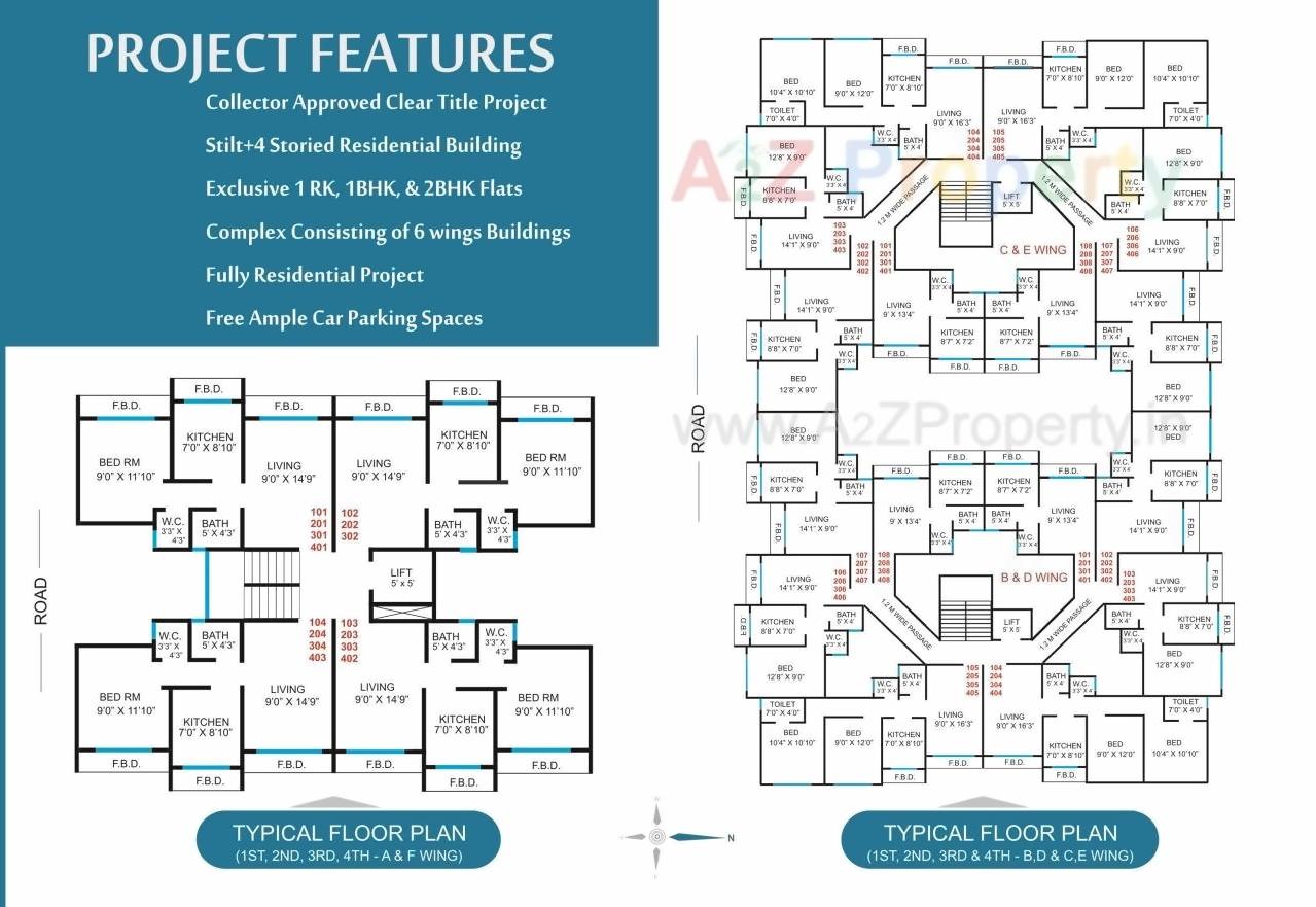 Layout of real estate project Signature Aqua located at Ladiwali, Raigarh, Maharashtra