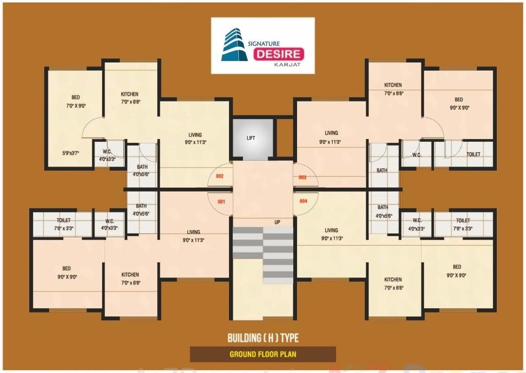 Layout of real estate project Signature Desire located at Haliwali, Raigarh, Maharashtra
