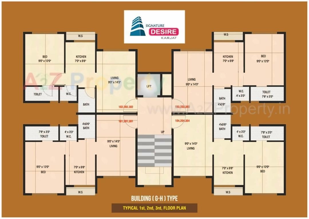 Layout of real estate project Signature Desire located at Haliwali, Raigarh, Maharashtra