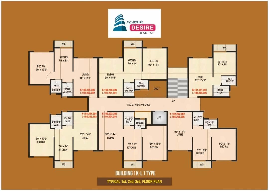 Layout of real estate project Signature Desire located at Haliwali, Raigarh, Maharashtra