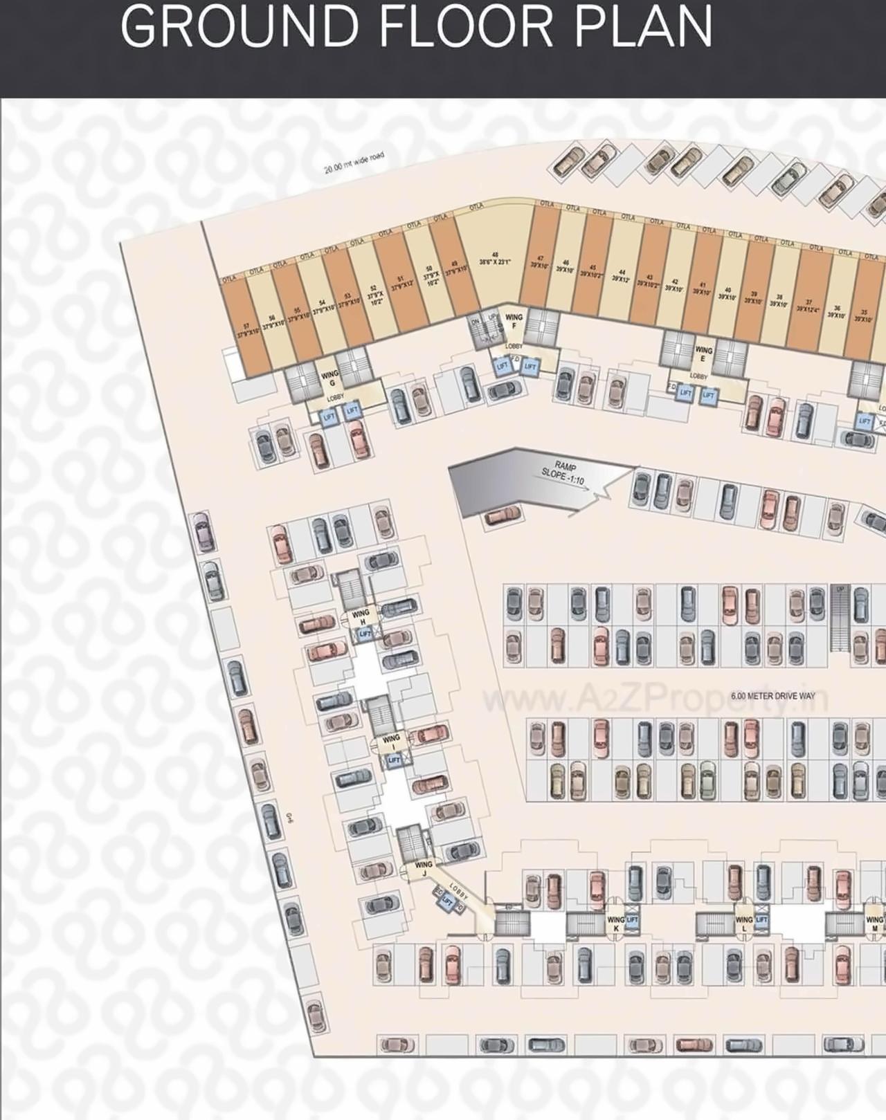 Layout of real estate project Silver Crest located at Kamothe, Raigarh, Maharashtra
