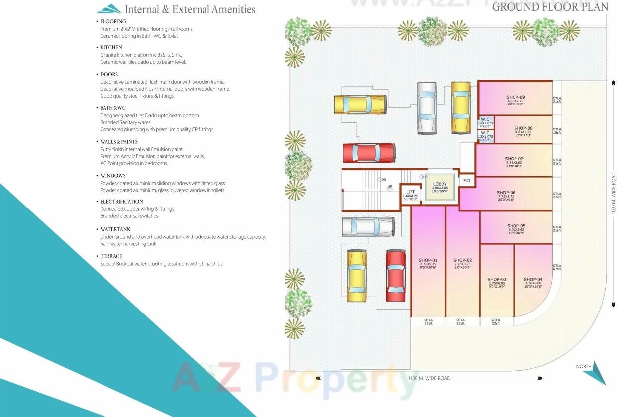Layout of real estate project Skyline Corner located at Karanjade, Raigarh, Maharashtra