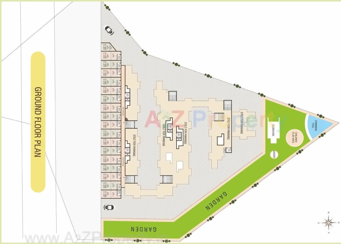 Layout of real estate project Surya Galaxy located at Dhamote, Raigarh, Maharashtra