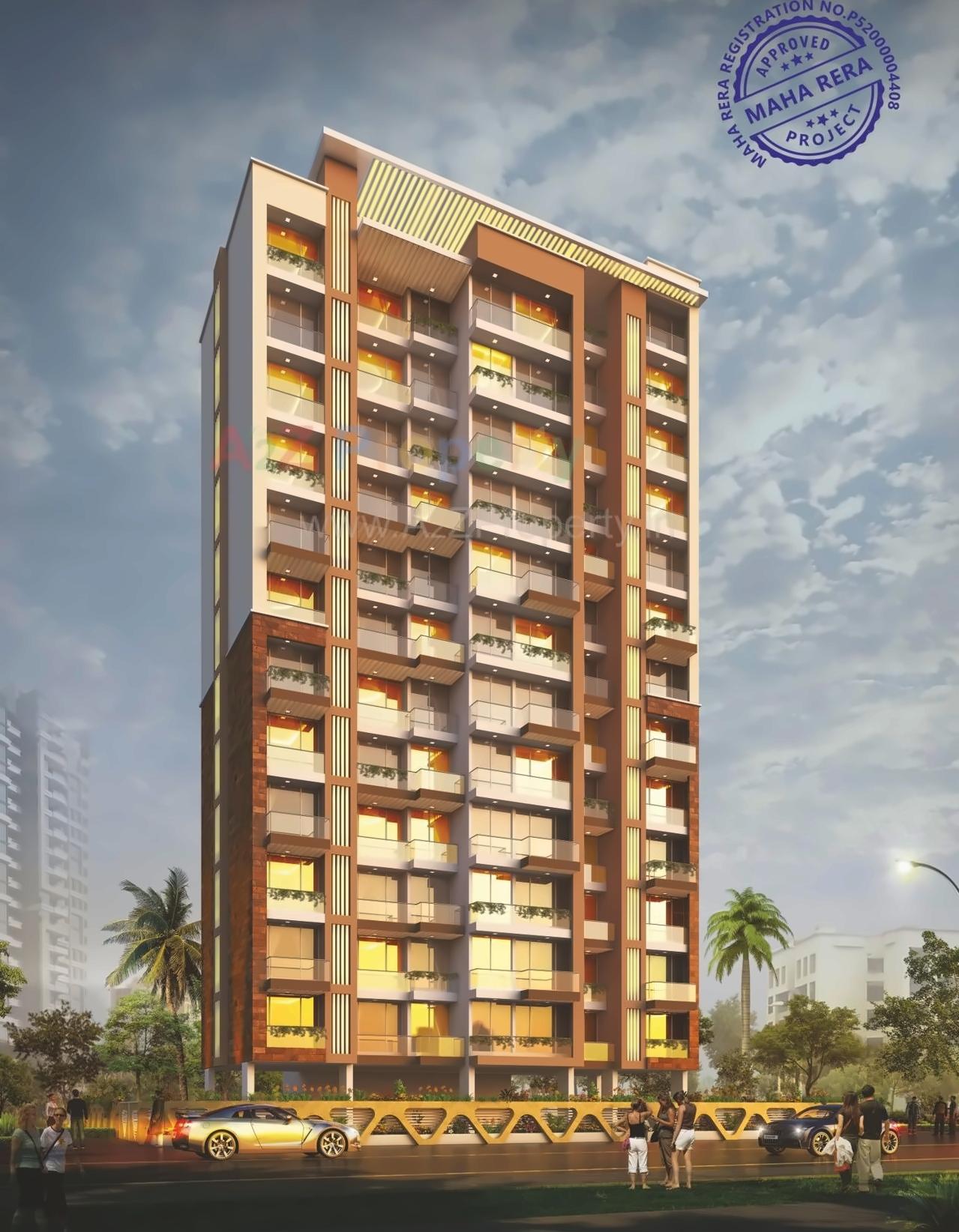 3D Elevation of real estate project Suyash Galaxy located at Kharghar, Raigarh, Maharashtra