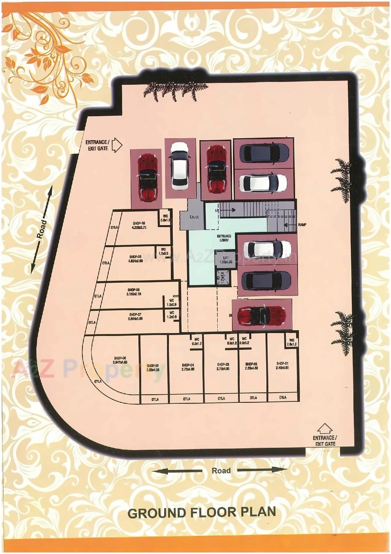 Layout of real estate project Swastik Residency located at Ulawe, Raigarh, Maharashtra