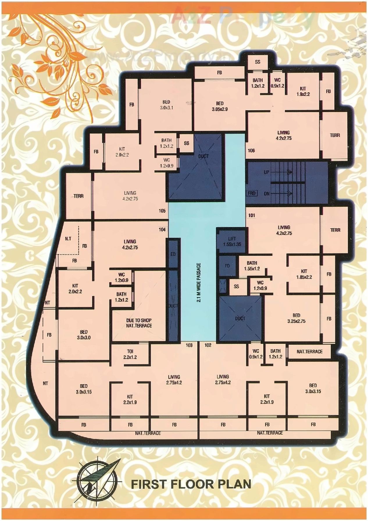 Layout of real estate project Swastik Residency located at Ulawe, Raigarh, Maharashtra
