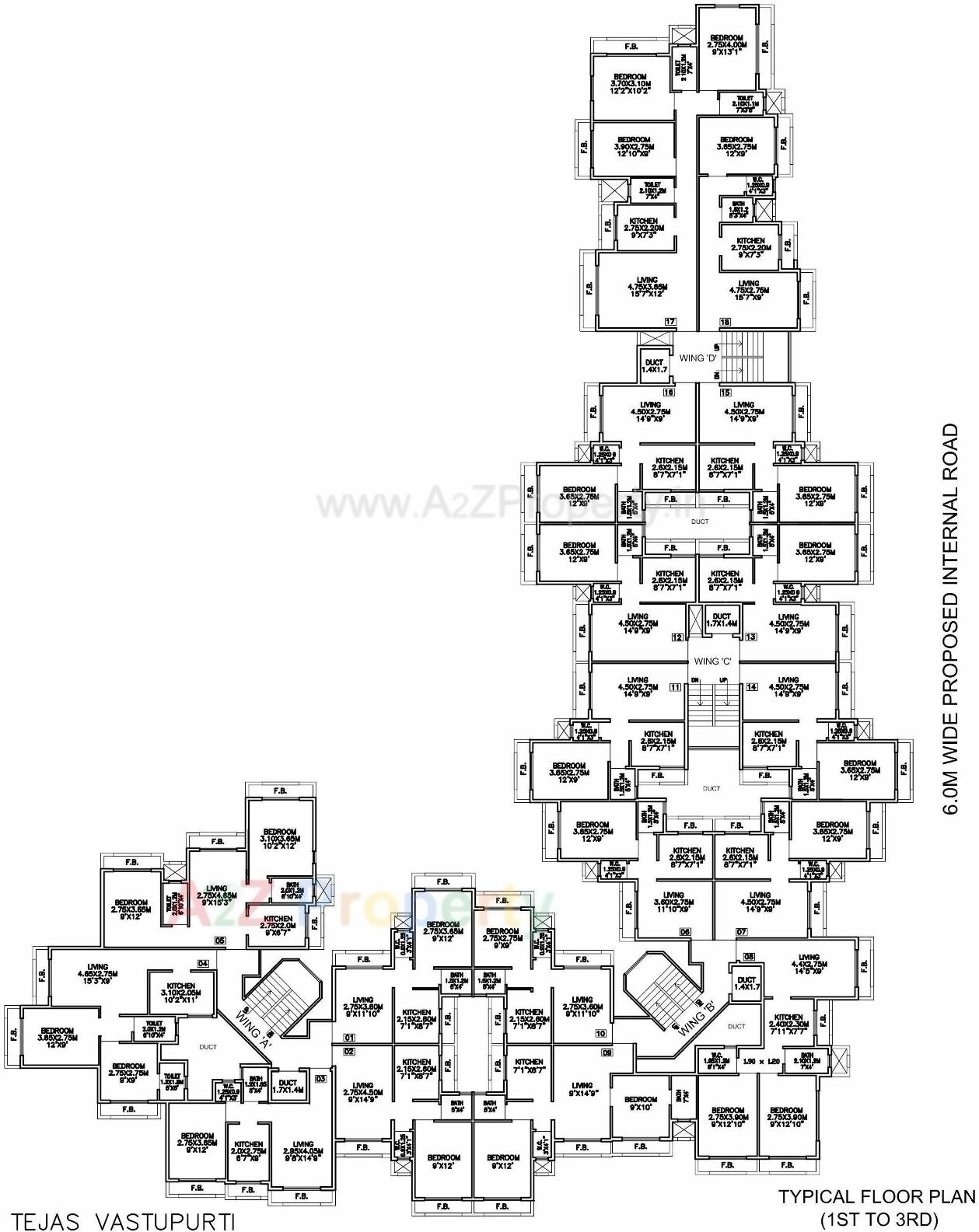 Layout of real estate project Tejas Vastupurti located at Adai, Raigarh, Maharashtra