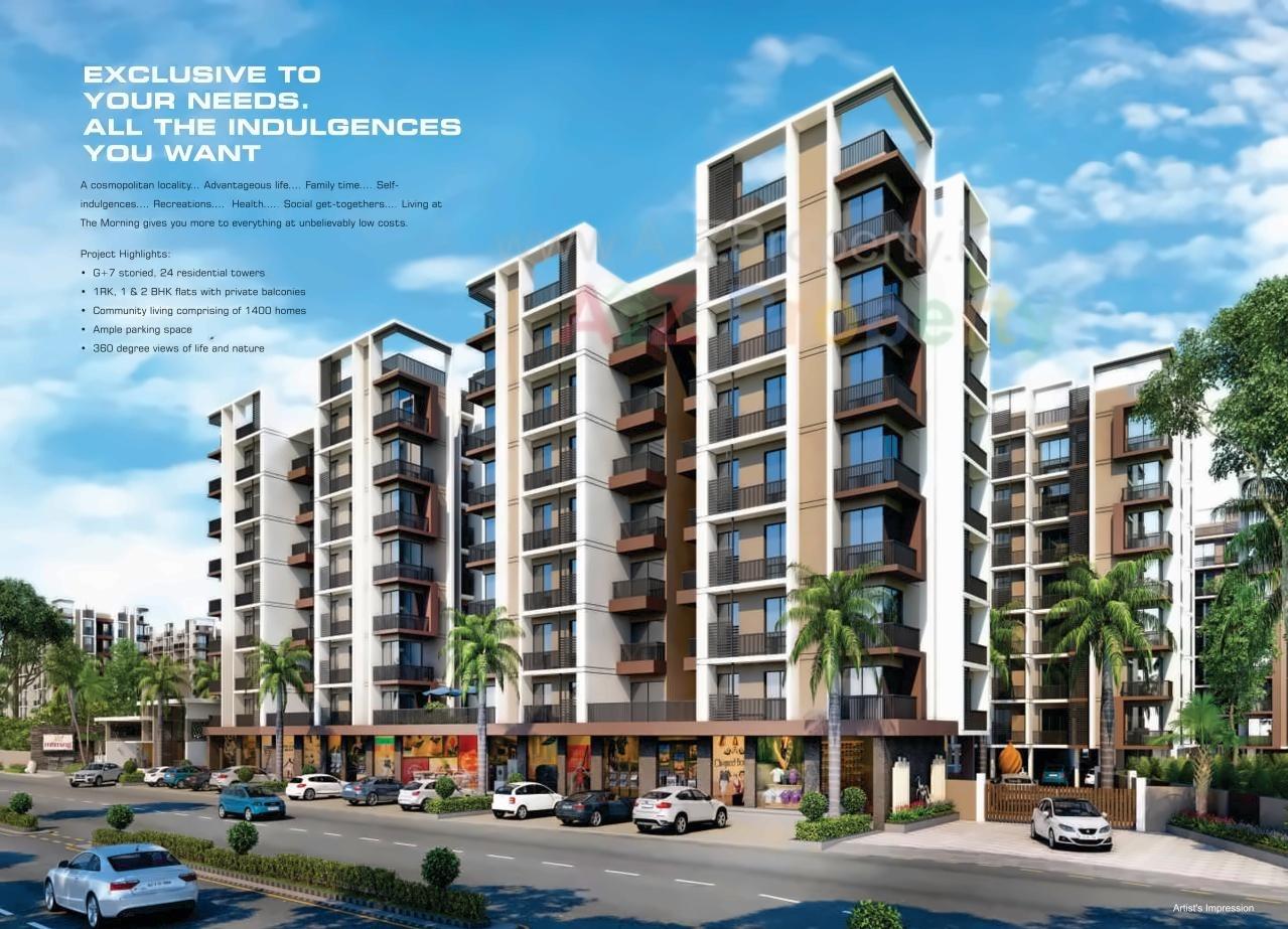 3D Elevation of real estate project The Morning located at Dhamote, Raigarh, Maharashtra