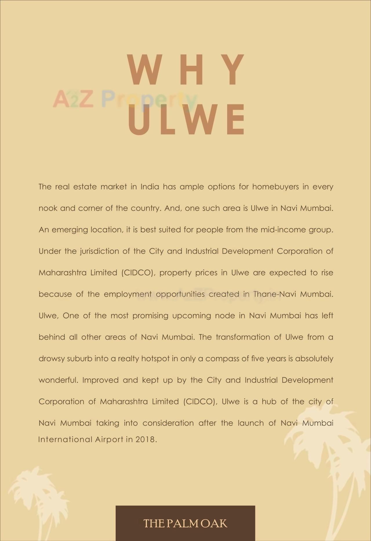  of real estate project The Palm Oak located at Ulawe, Raigarh, Maharashtra