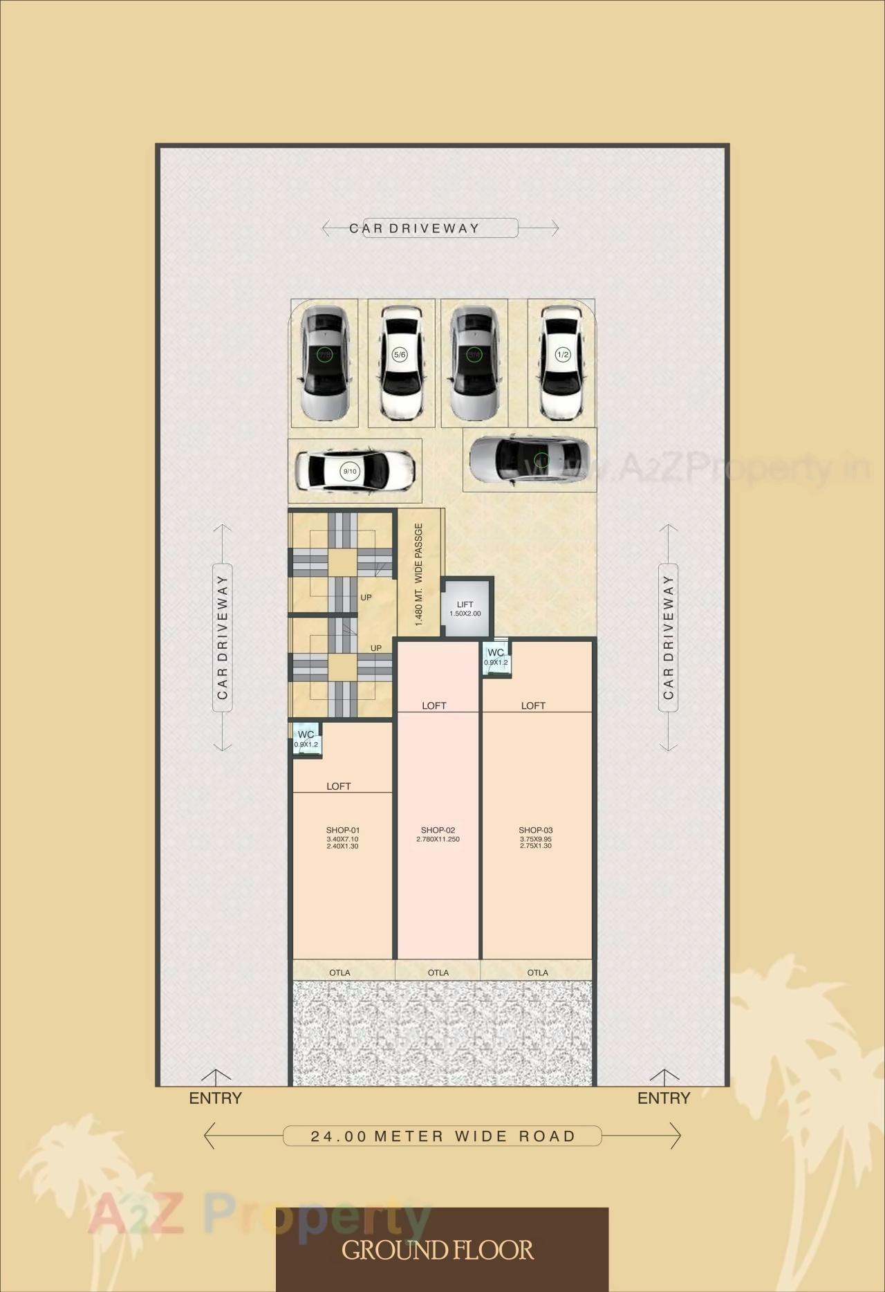 Layout of real estate project The Palm Oak located at Ulawe, Raigarh, Maharashtra