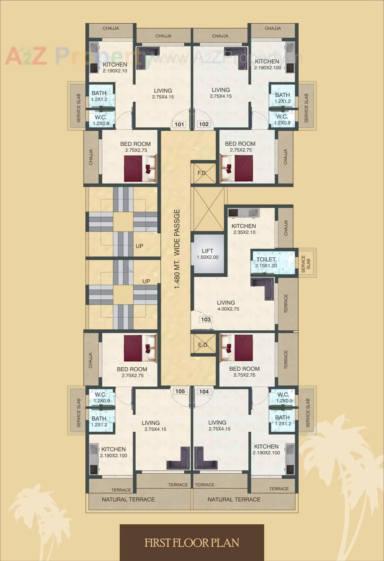 Layout of real estate project The Palm Oak located at Ulawe, Raigarh, Maharashtra