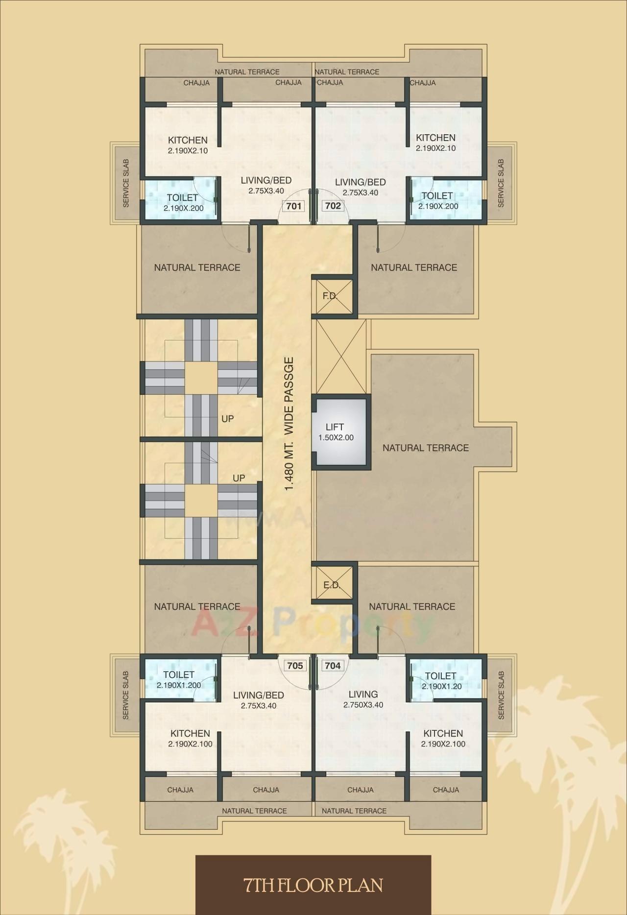Layout of real estate project The Palm Oak located at Ulawe, Raigarh, Maharashtra