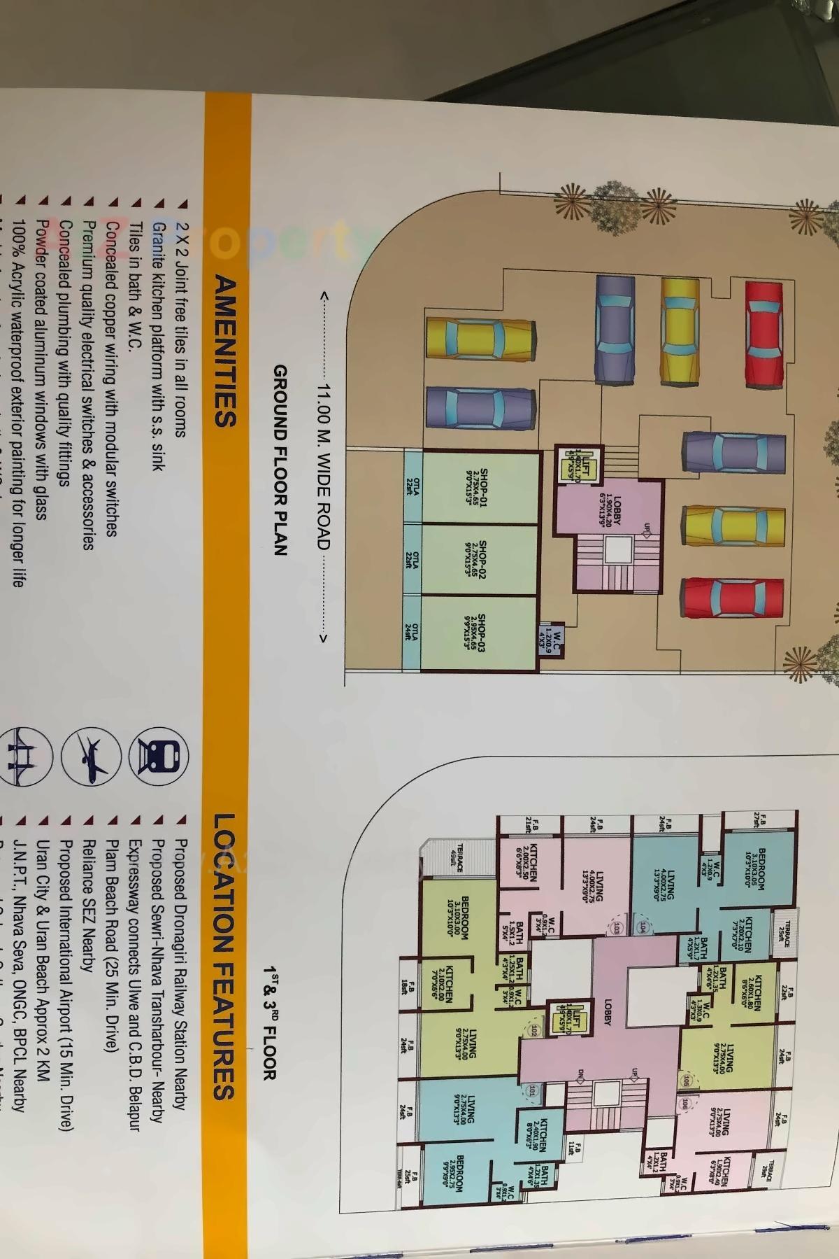 Layout of real estate project Tulsi Aangan located at Uran, Raigarh, Maharashtra