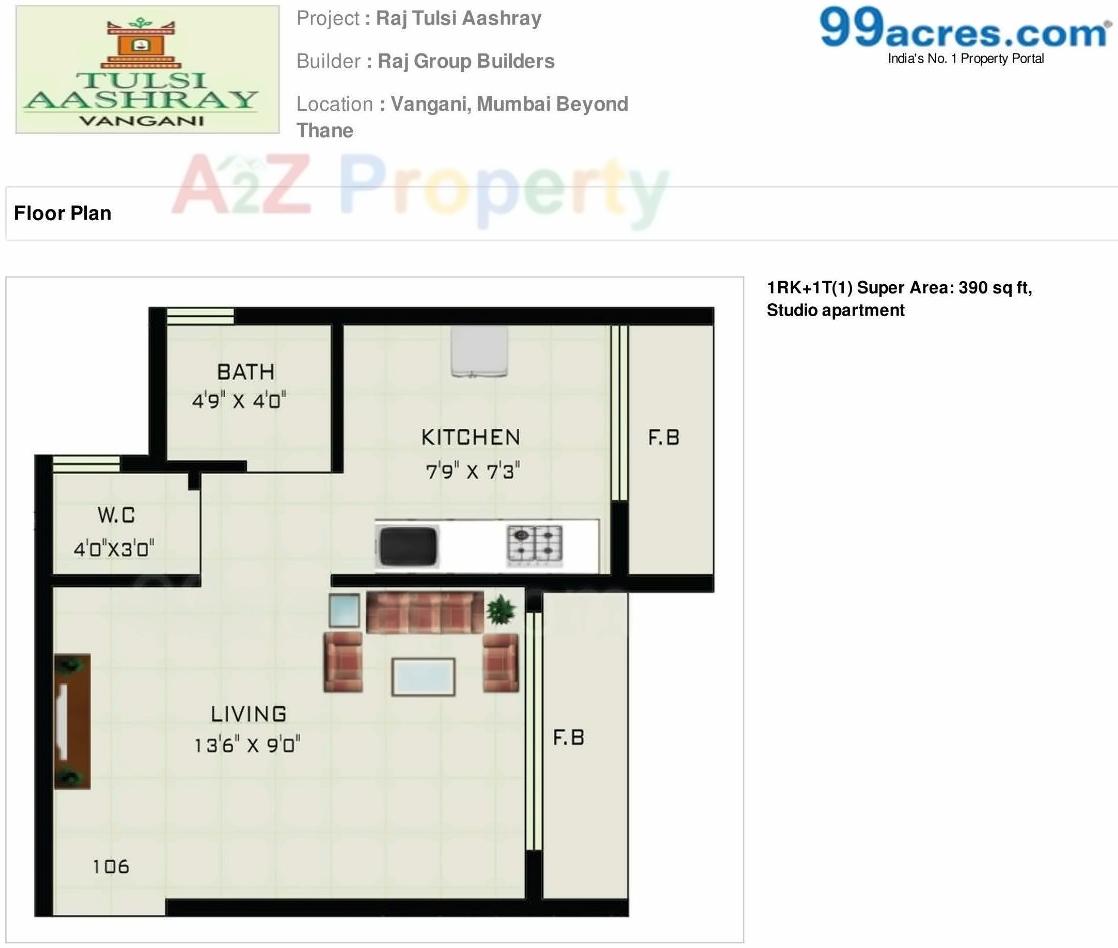 Layout of real estate project Tulsi Aashray located at Pashane, Raigarh, Maharashtra