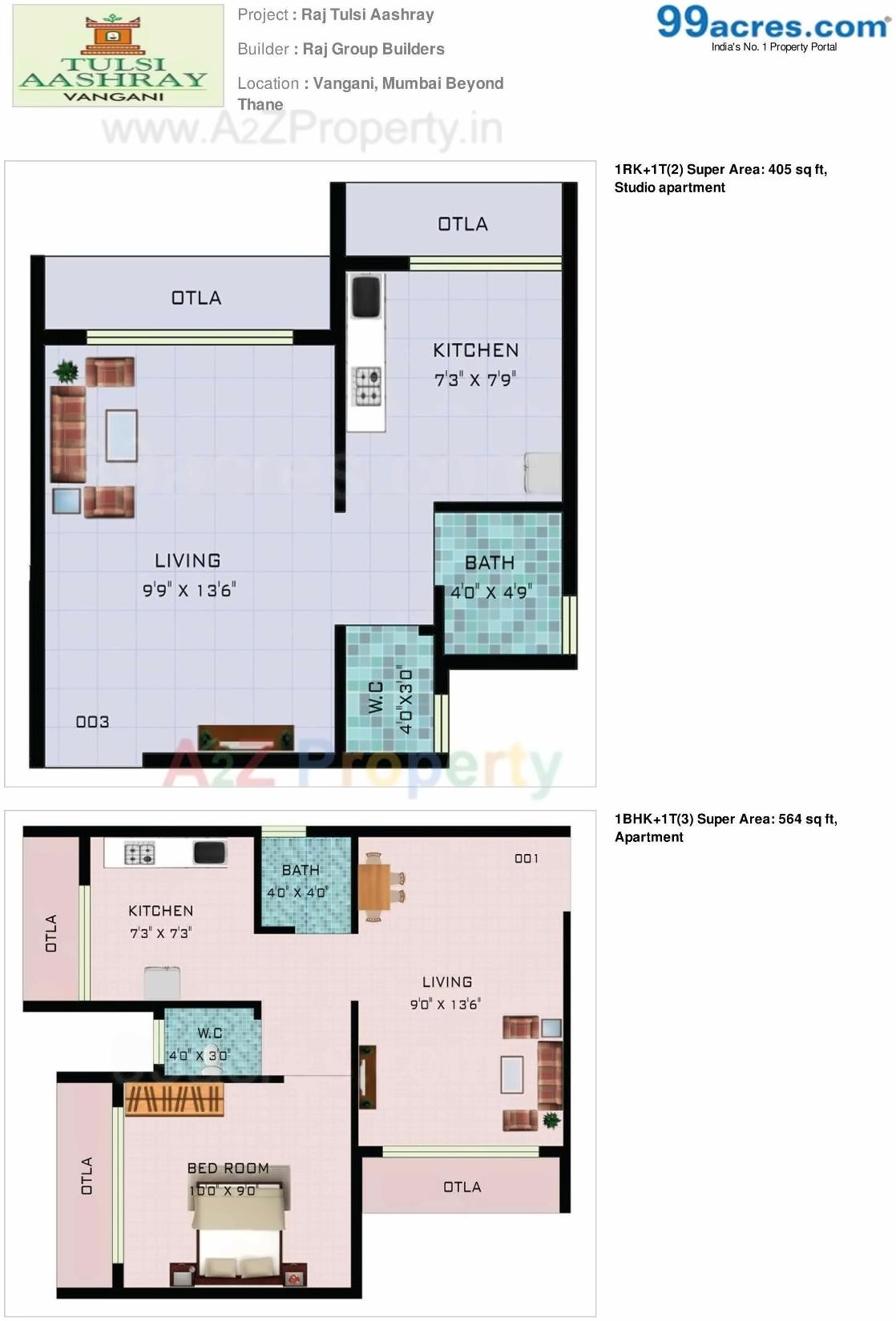Layout of real estate project Tulsi Aashray located at Pashane, Raigarh, Maharashtra