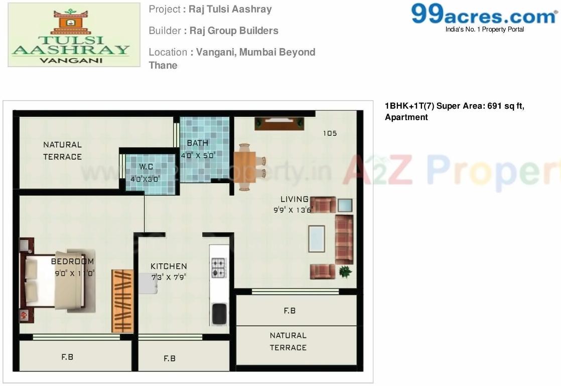 Layout of real estate project Tulsi Aashray located at Pashane, Raigarh, Maharashtra