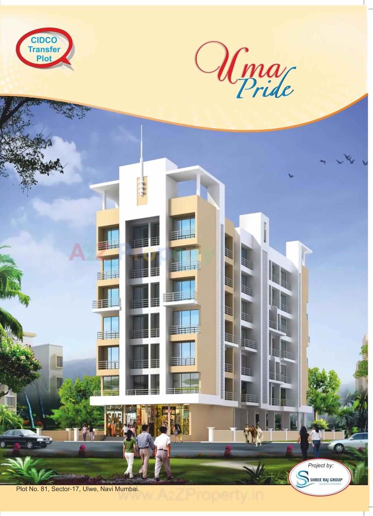3D Elevation of real estate project Uma Pride located at Ulawe, Raigarh, Maharashtra