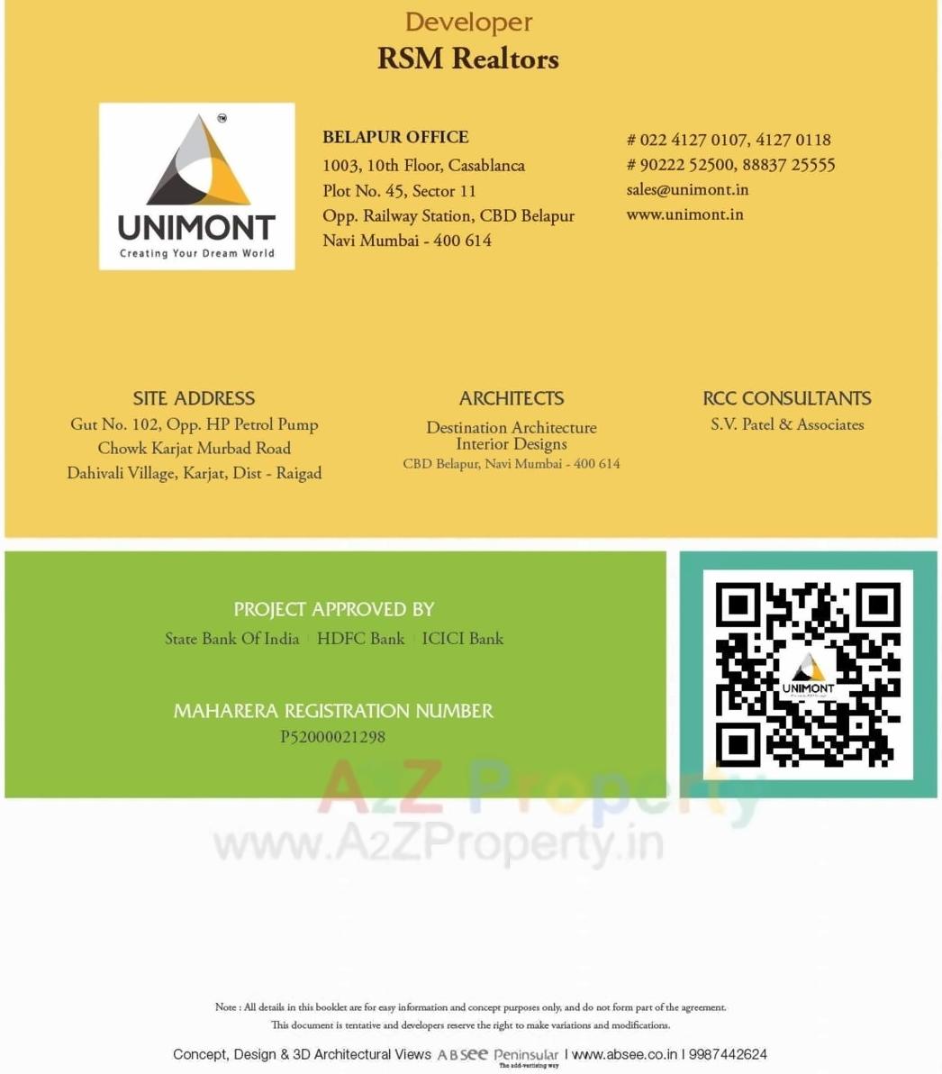  of real estate project Unimont Aurum located at Karjat, Raigarh, Maharashtra