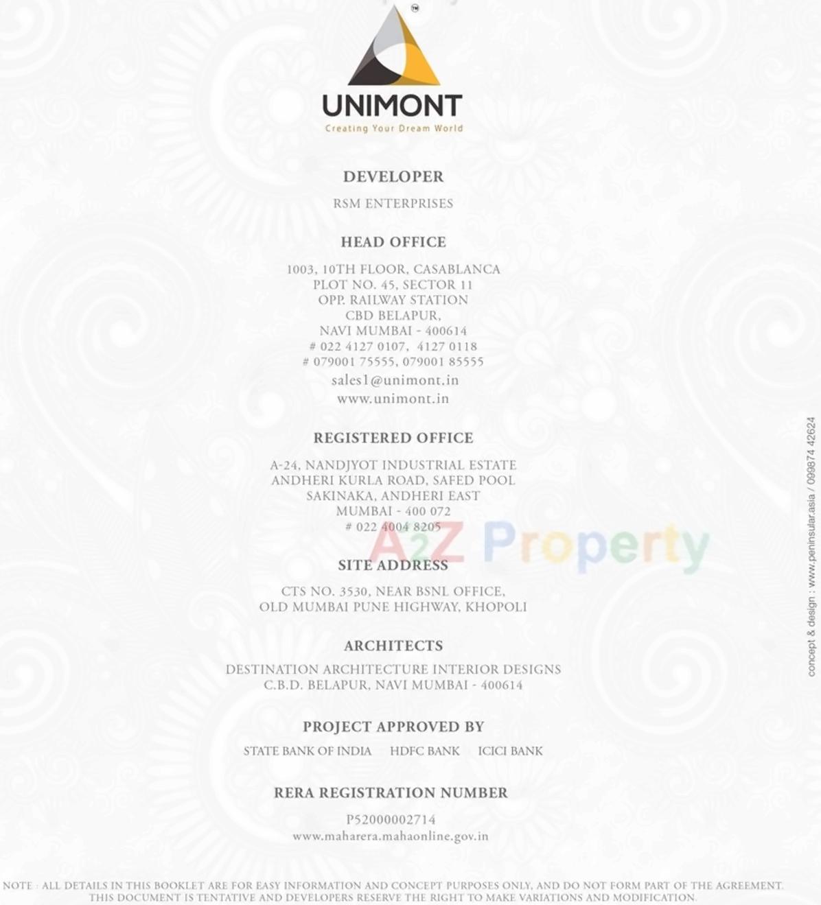  of real estate project Unimont Empire located at Khopoli, Raigarh, Maharashtra