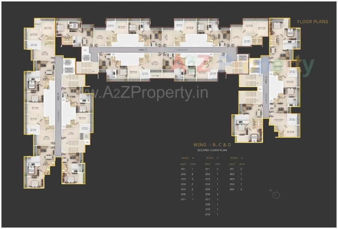 Layout of real estate project Unimont Imperia located at Warose-tarf-wankhal, Raigarh, Maharashtra