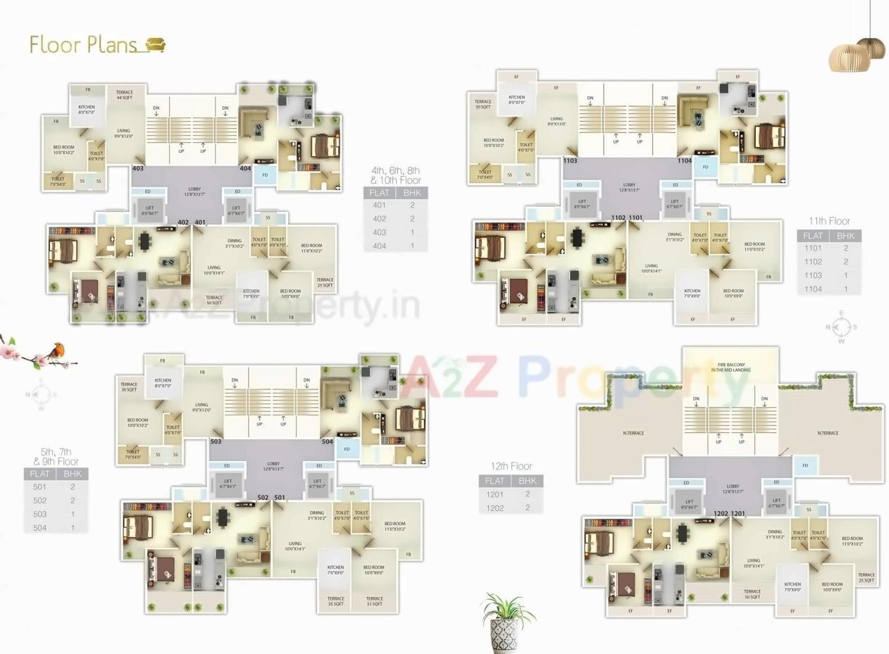 Layout of real estate project Unimont Sapphire located at Ulawe, Raigarh, Maharashtra