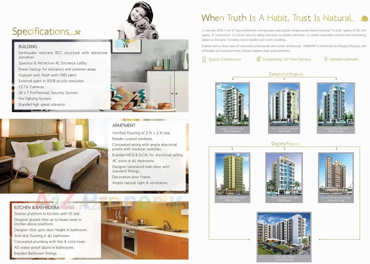  of real estate project Unimont Sapphire located at Ulawe, Raigarh, Maharashtra