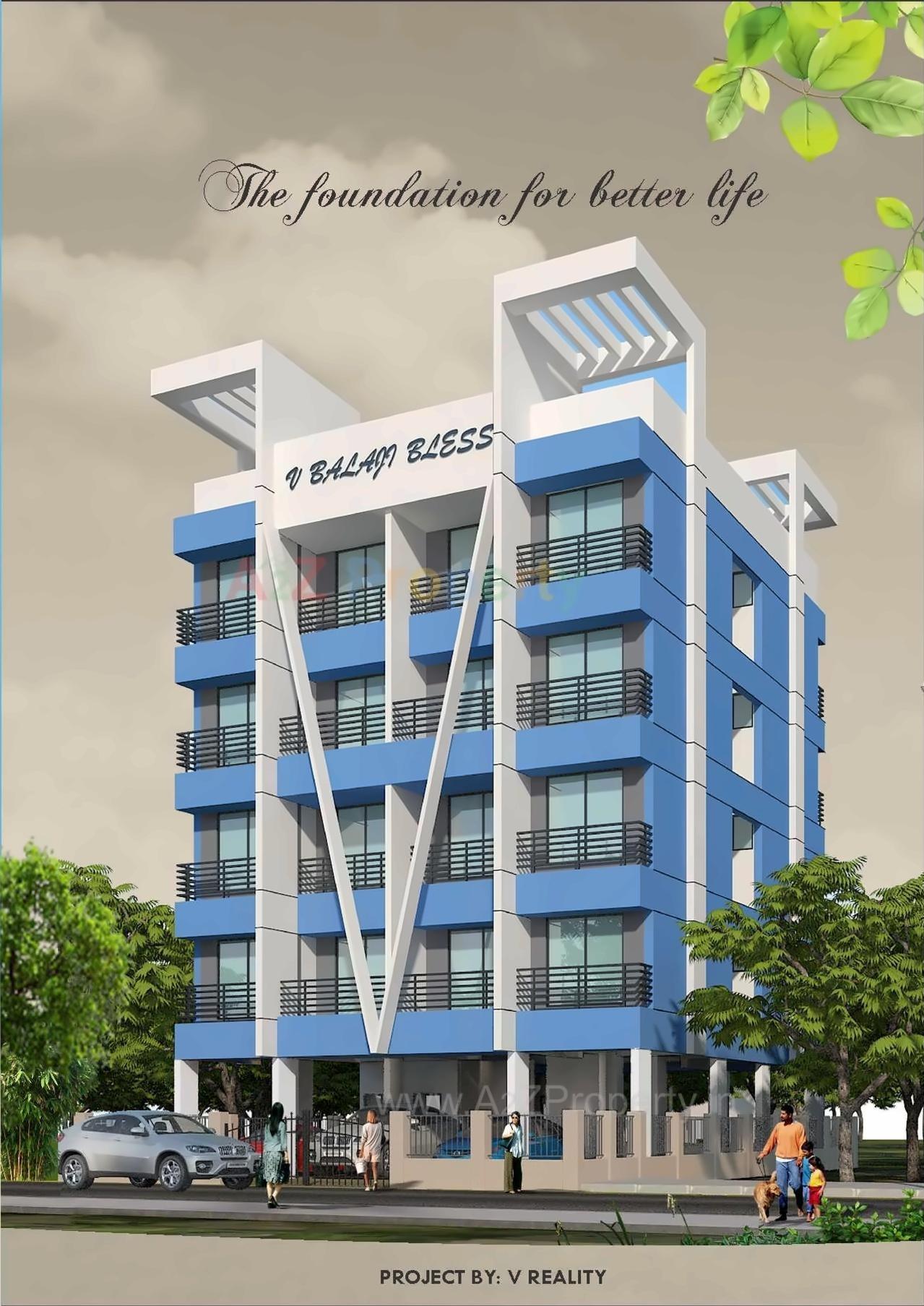3D Elevation of real estate project V Balaji Bless located at Vadghar-ct, Raigarh, Maharashtra