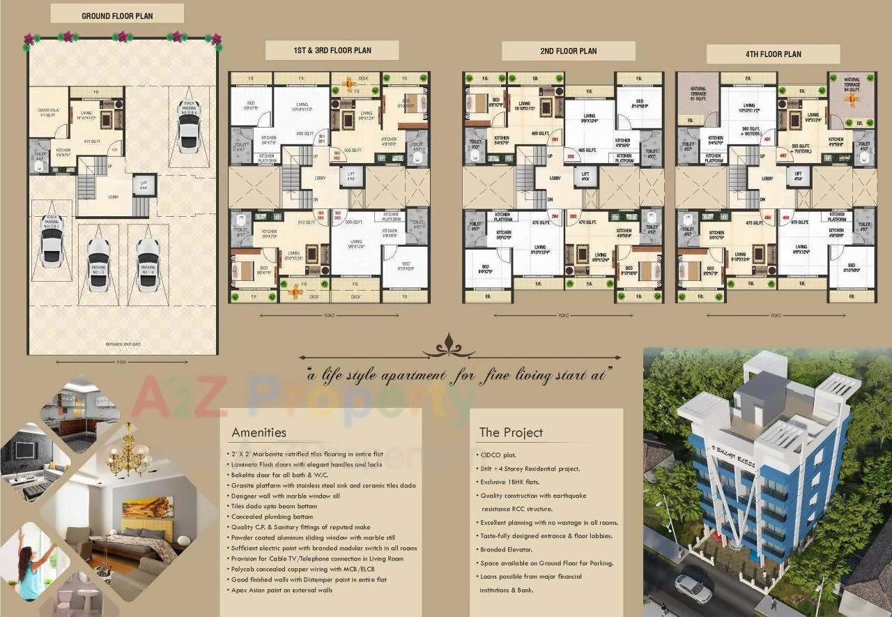 Layout of real estate project V Balaji Bless located at Vadghar-ct, Raigarh, Maharashtra