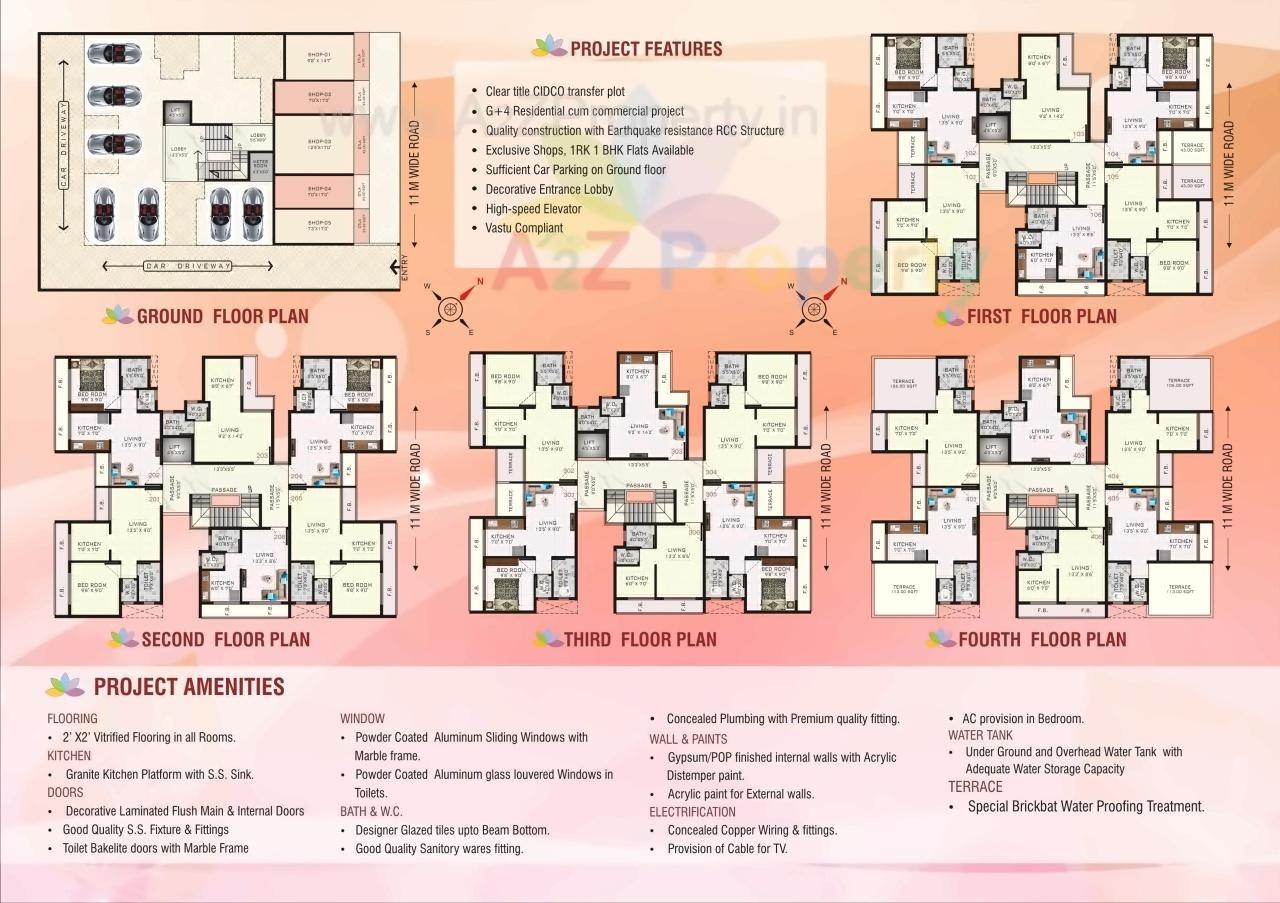 Layout of real estate project Vardhman Vatika located at Karanjade, Raigarh, Maharashtra