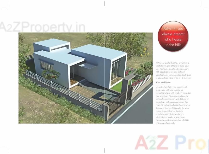 3D Elevation of real estate project Vikrant Estate Ruby located at Vakas, Raigarh, Maharashtra