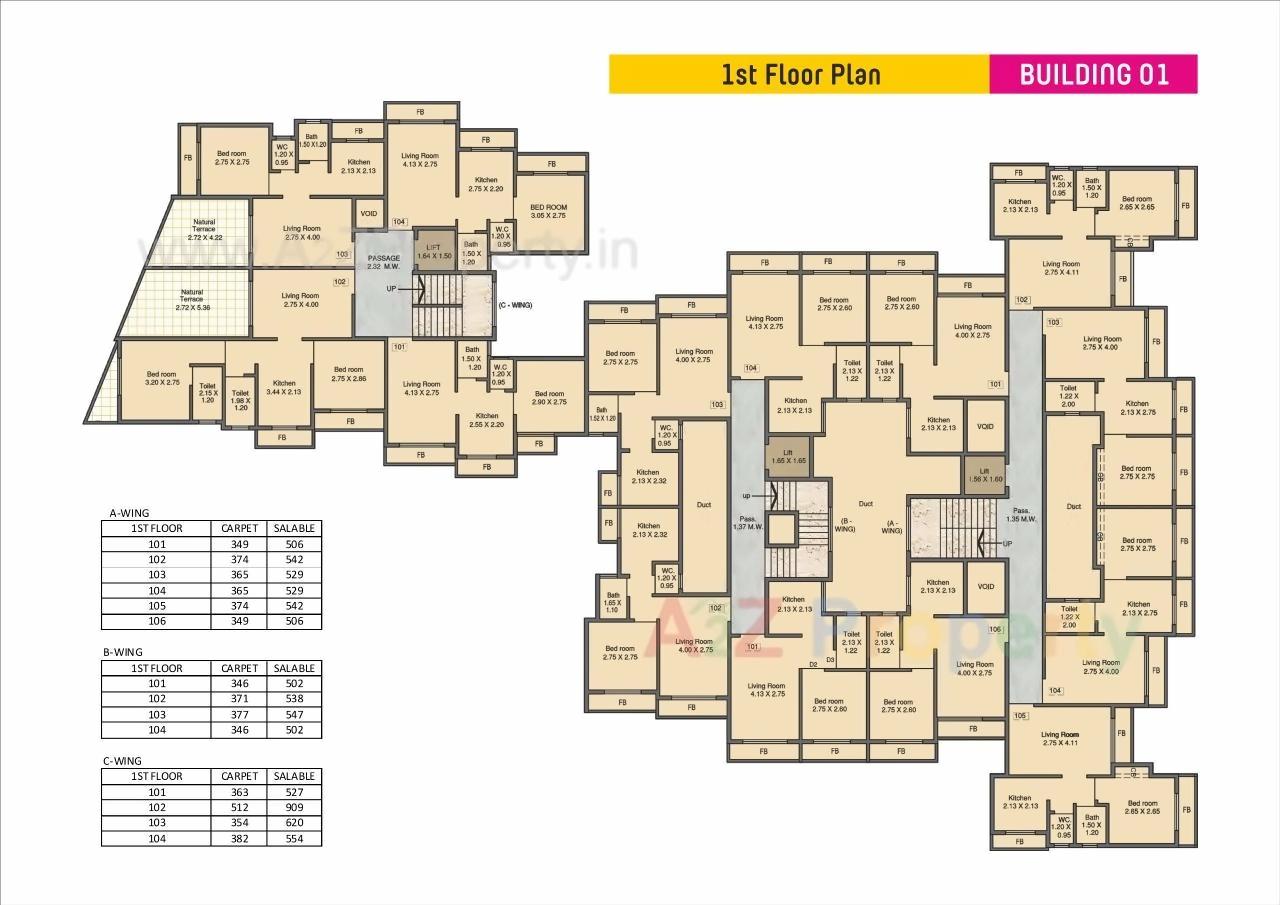 Layout of real estate project Vinayak Sankul located at Dahiwali-t-waredi, Raigarh, Maharashtra