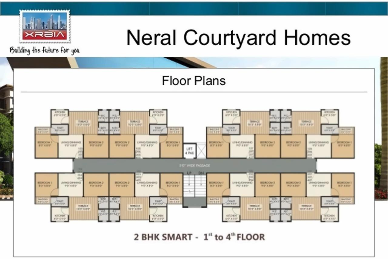 Layout of real estate project Xrbia Warai / Neral located at Varai-t-waredi, Raigarh, Maharashtra