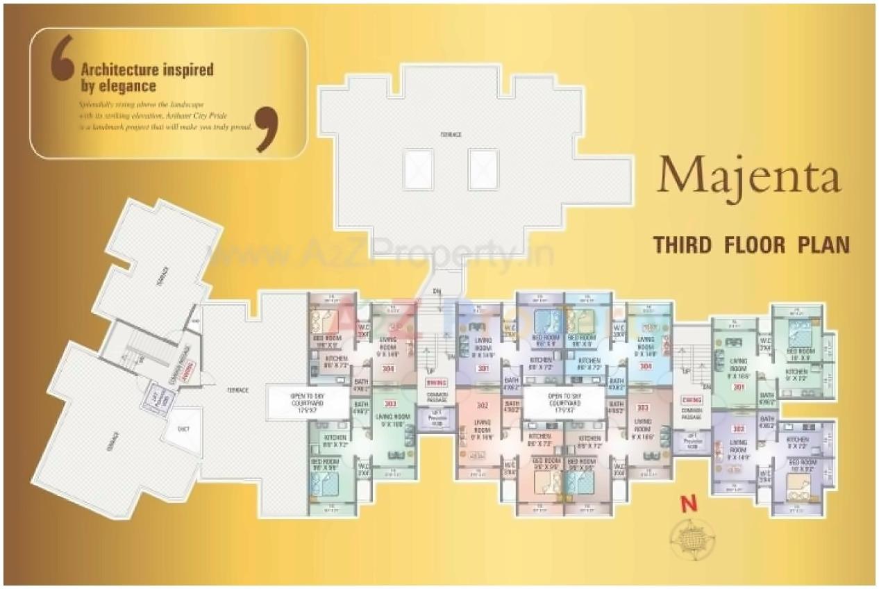 Layout of real estate project Arihant City Pride Majenta located at Nachane-ct, Ratnagiri, Maharashtra