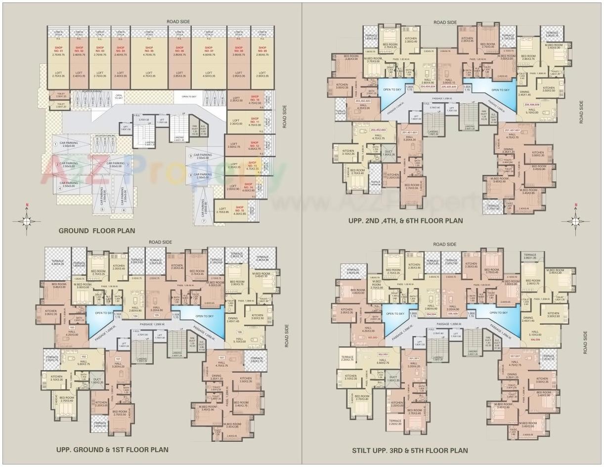 Layout of real estate project Arihant Platino located at Nachane-ct, Ratnagiri, Maharashtra