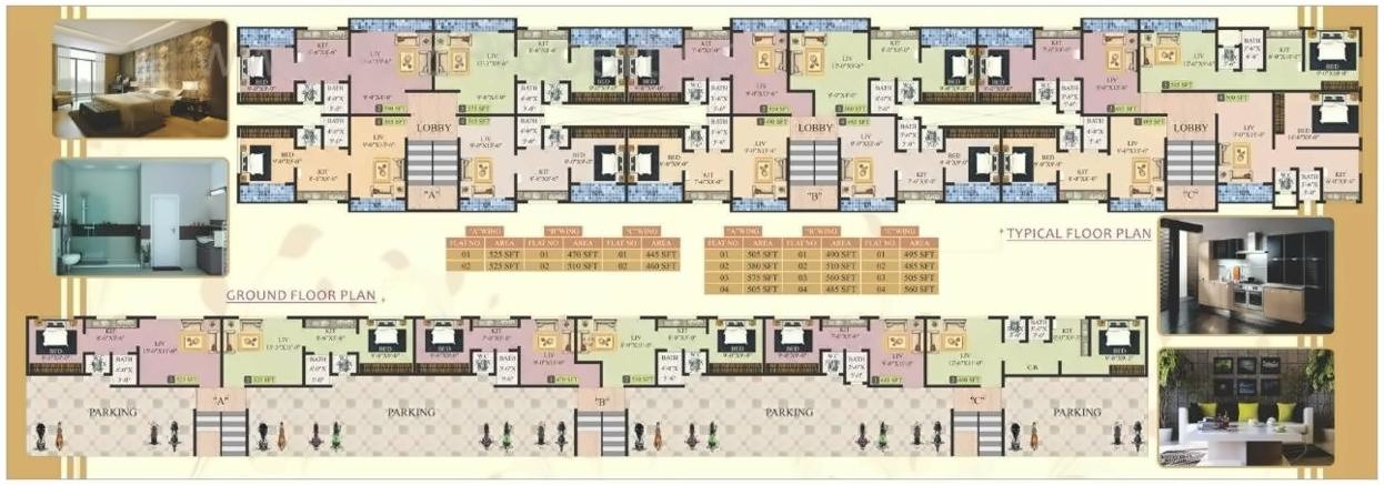 Layout of real estate project Galaxy Complex located at Khedbhadgaon, Ratnagiri, Maharashtra