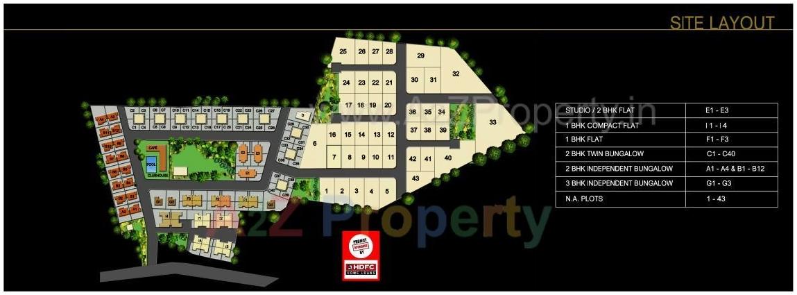 Layout of real estate project Gold Valley Central Park located at Jalgaon, Ratnagiri, Maharashtra
