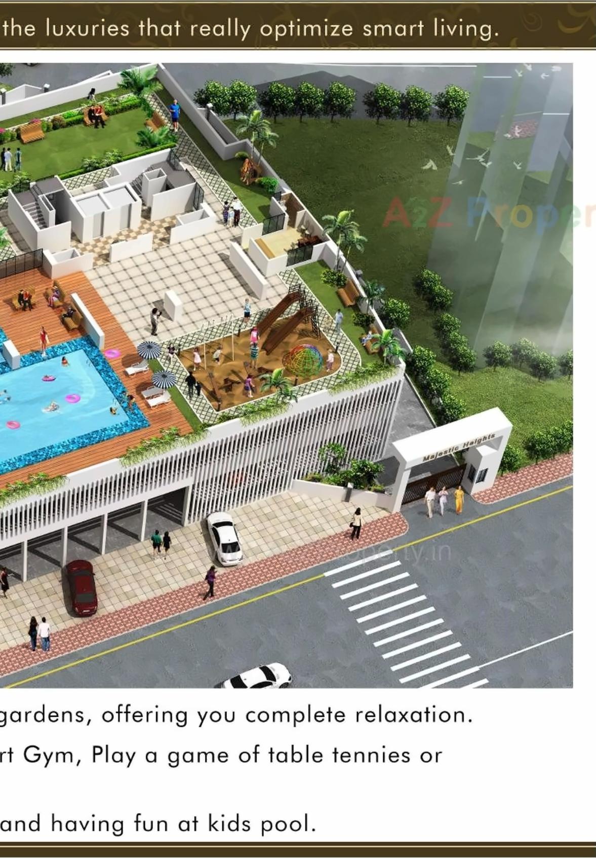 3D Elevation of real estate project Majestic Height located at Dapoli-camp, Ratnagiri, Maharashtra