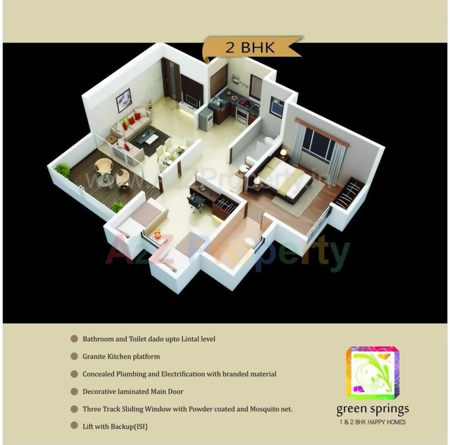 Layout of real estate project Green Springs located at Wai-rural, Satara, Maharashtra