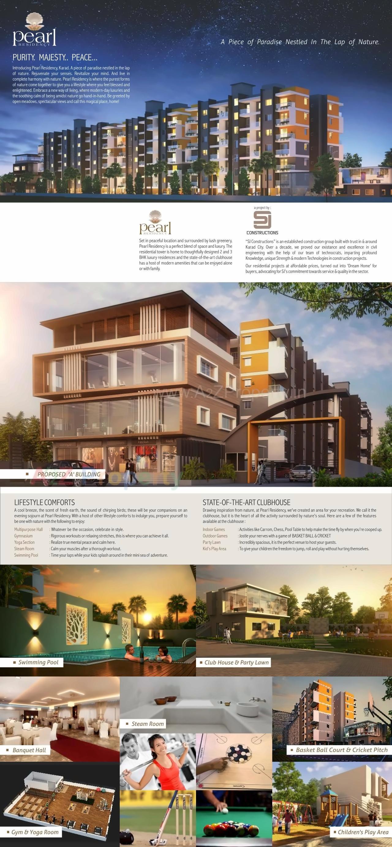 Layout of real estate project Pearl Residency located at Karad-m-cl, Satara, Maharashtra